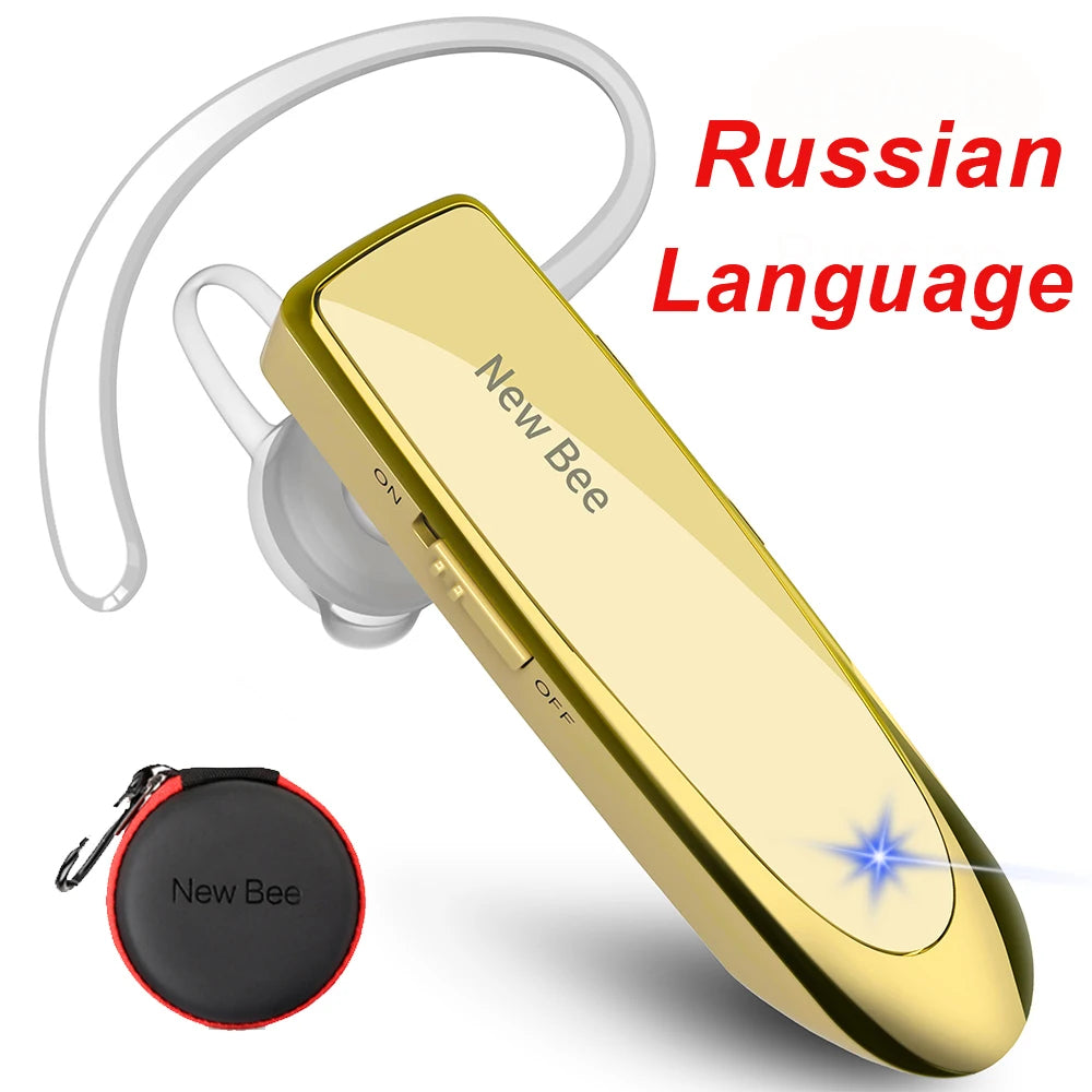 New Bee Bluetooth Headset V5.0 Wireless Earphones Headphones with Mic 24Hrs Earbuds Earpiece Mini Handsfree for iPhone xiaomi